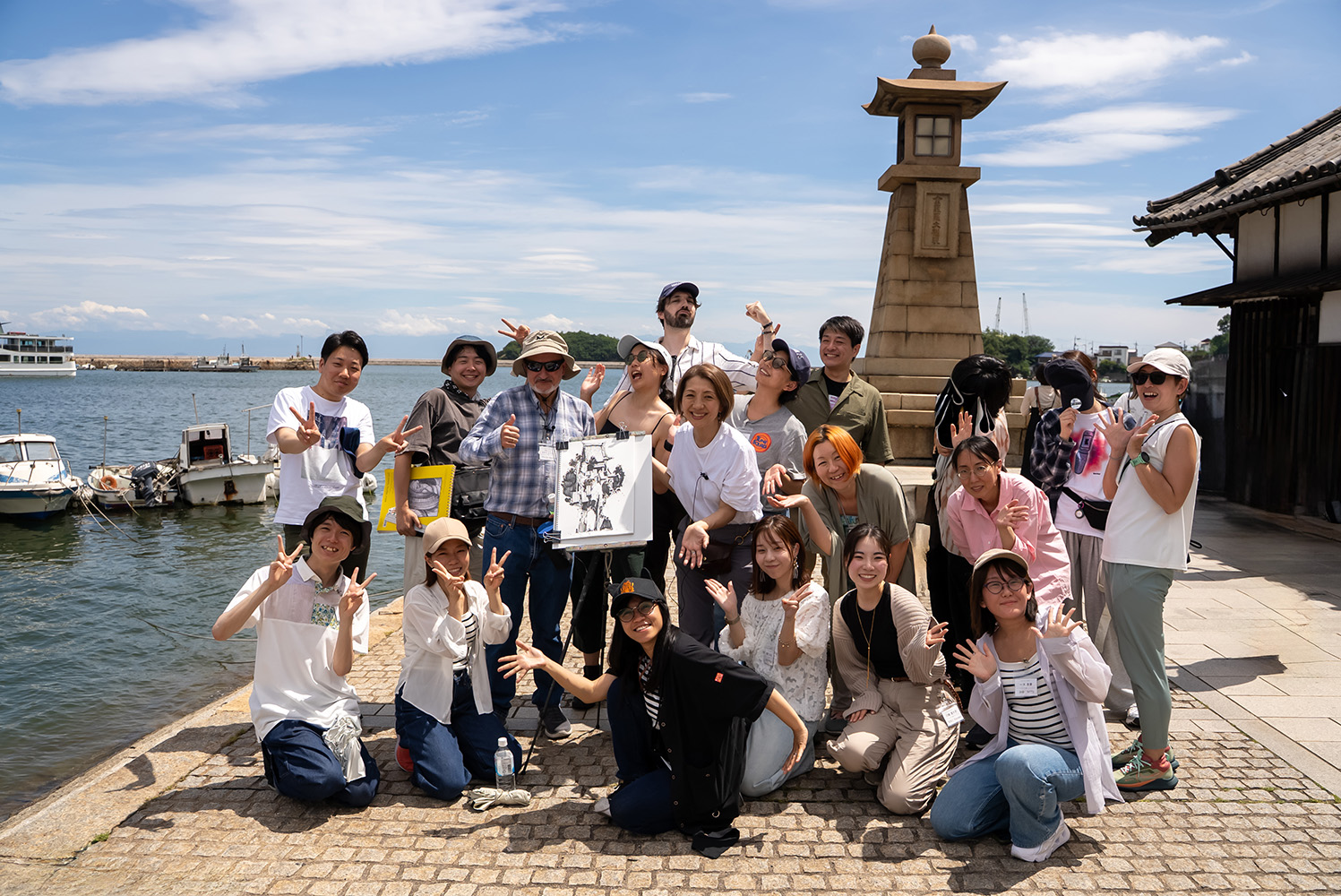 『Let's Art In 田舎のブートキャンプ』2025年福山市鞆の浦でマルコス・マテウ＝メストレ氏と