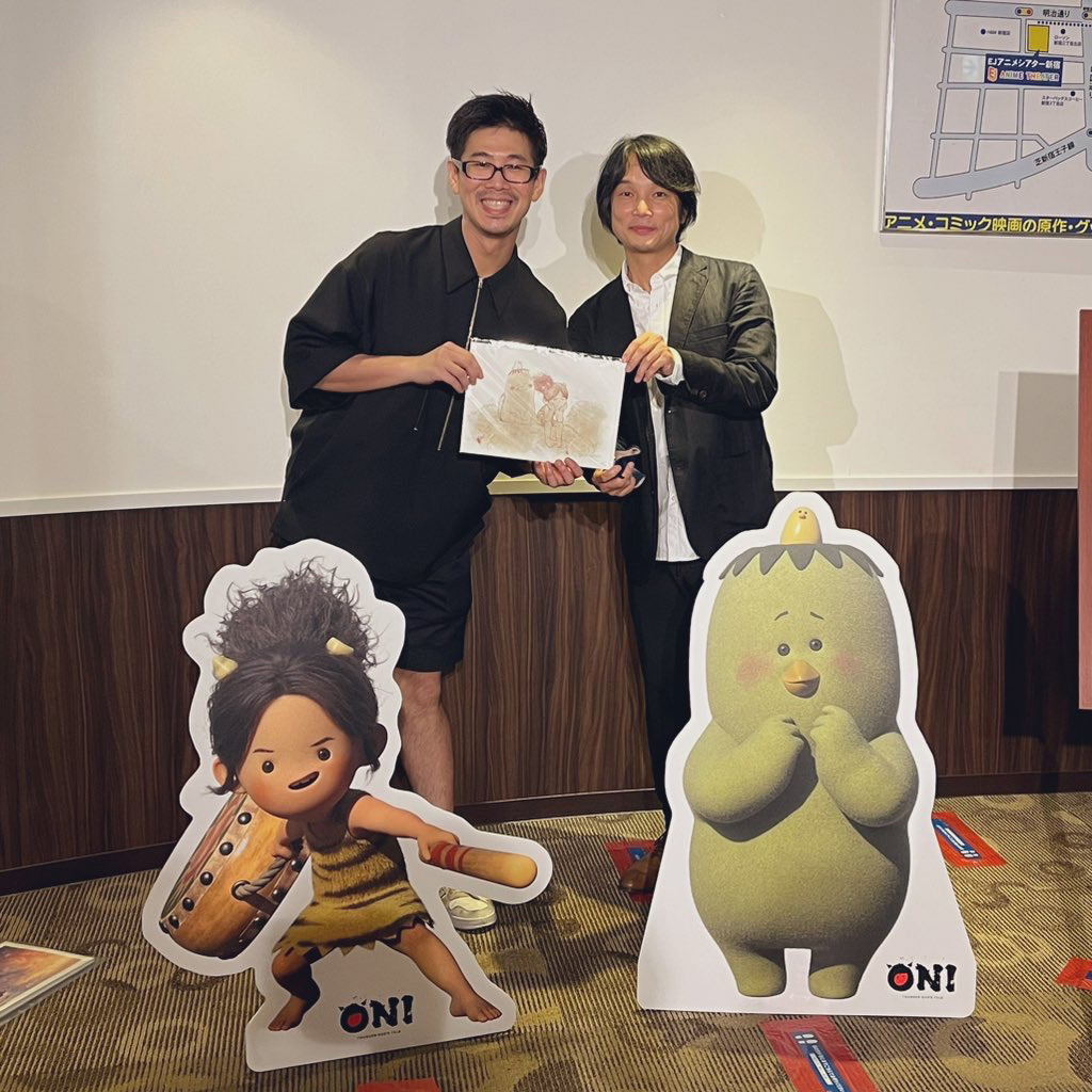 『ONI』の発表イベントでダイスさんとユイ。サイン付きイラストを購入。